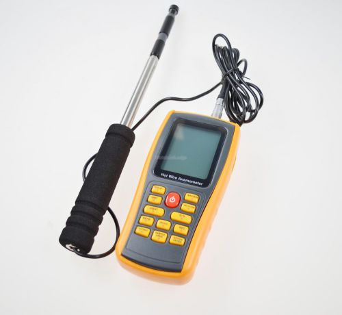 1x digital thermal anemometer meter tester air wind speed temperature volume for sale