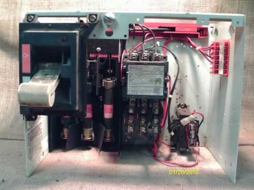 Westinghouse 5 Star Motor Control BUCKET 11&#034;, size 1 Starter, 20 amp Fuses,door
