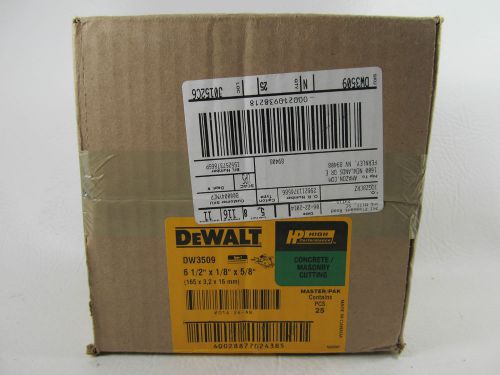 DEWALT DW3509 6-1/2-Inch x 1/8-Inch x 5/8-Inch Cutting Wheel, 25 Pack *