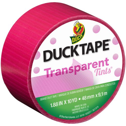 Transparent Duck Tape 1.88&#034;X10yd-Fuchsia
