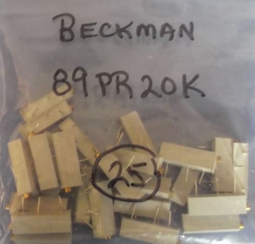 89PR20K - QTY 25 - NEW Res Cermet Trimmer 20K Ohm BECKMAN 20 TURN