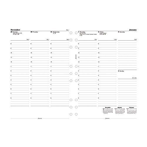 Filofax Weekly Refill with Appointments for 2015 A5 Size Deskfax Calendar, White