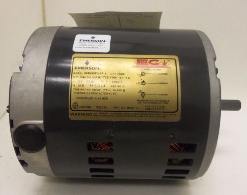 Emerson 7099 evaporative cooler belt drive s063stg7714721b 115 volts motor for sale