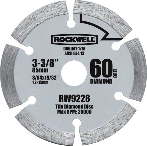 Rockwell rw9228 versacut 3-3/8-inch diamond grit circular saw blade for sale