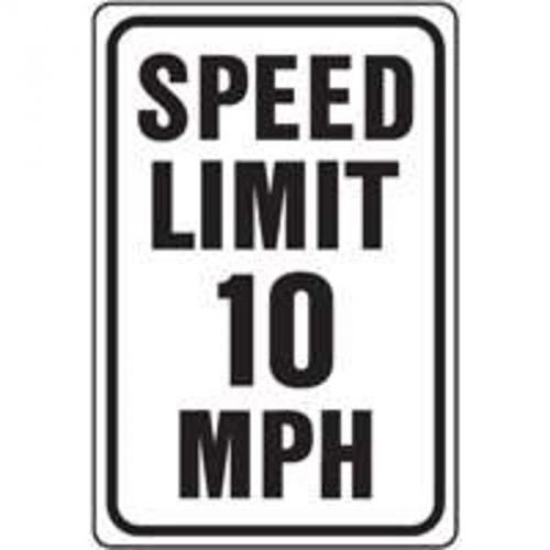Sign Highway Spd Lmt 10Mph Blk Hy-Ko Products Highway Signs HW-10 White Aluminum