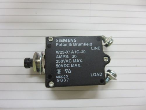 SIEMENS/Potter &amp; Brumfield W23-X1A1G-30, 30A, 250VAC Breaker Switch &#034;NEW&#034; 7302A*