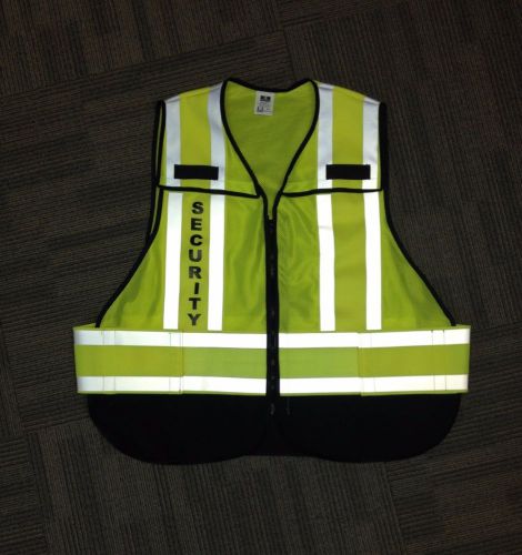 Security police reflective deluxe mesh safety work vest radians csv032-j for sale