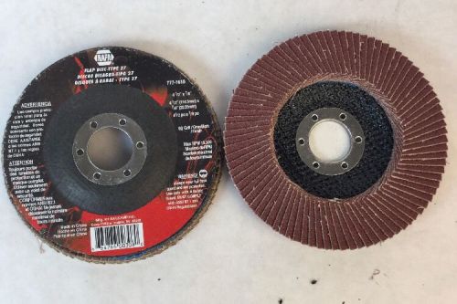 4-1/2&#034; x 7/8&#034; 80-grit type-27 flap disc 2 pack napa 777-1610 1393wq.1c for sale