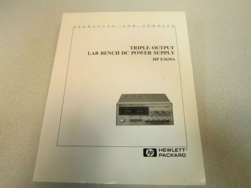 HP E3630A Triple Output Lab Bench  Power supply Operating and Service Manual