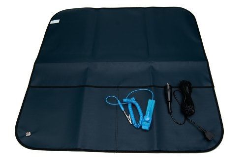 Esdproduct vinyl field service kit with ground cord and wrist strap, 3/16&#034; for sale