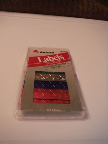 Avery Labels #06007 Foil Stars 1/2&#034; Assorted Colors - 413 Stars