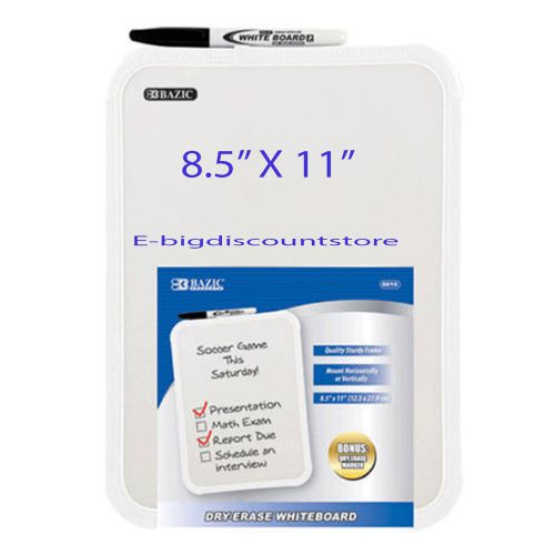 1pc 8.5&#034; x 11&#034; dry erase white board with 1 pc black marker student draw bazic for sale
