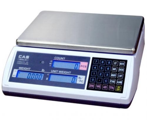 CAS EC Series Portable Bench Counting Scale 15 LBX0.0005 LB,RS232,Brand New