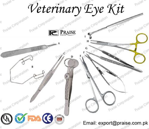 Praise 9 Pcs Veterinary Eye Instruments, Ophthalmology Instruments Retractors
