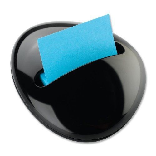 Post-it pop-up notes dispenser for 3 x 3-inch notes, black, pebble collection by for sale