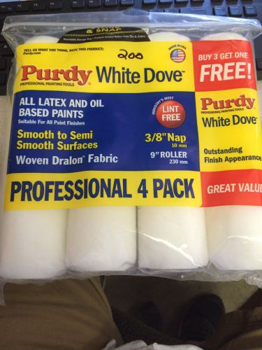 Purdy White Dove 4 Pack Rollers 3/8 Nap 9&#034; Roller Covers