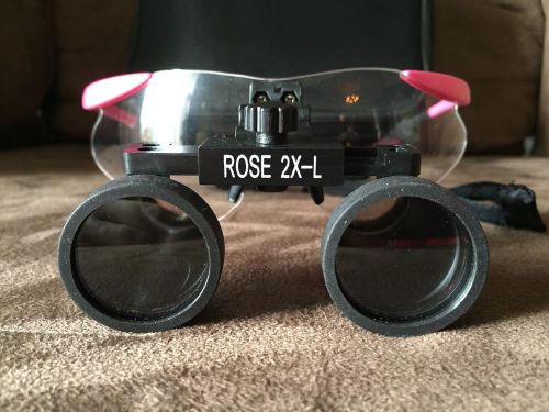 Rose micro solutions 2x-l loupe on safety frame - pink for sale