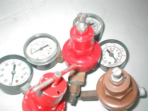 Pressure regulator gauges lot of 3 for sale
