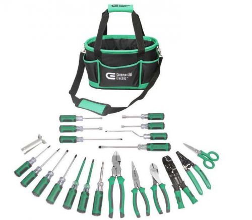 Electrician&#039;s 22-Piece Hand Tool Set with Carry Bag by Commercial Electric New