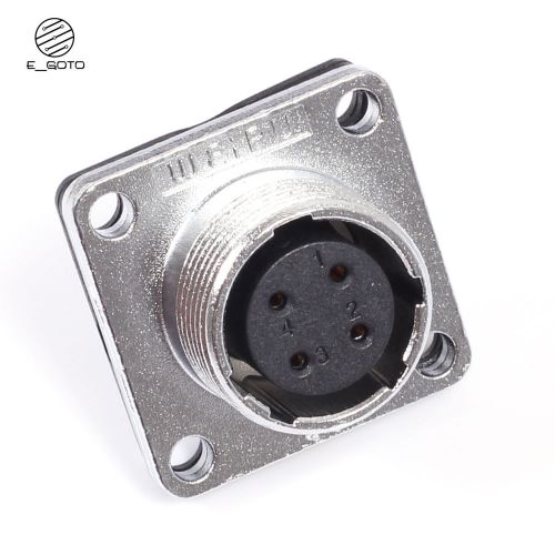 Ws16 4pin 16mm panel mount metal aviation connector 1set threaded coupling for sale