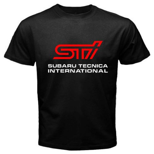 Subaru Tecnica International STI Customs Design Black T-Shirt Tees Size S-5XL