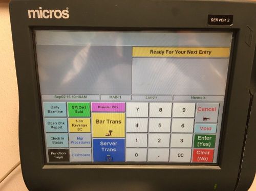 3 Micros Workstation 4 System Touch Screen POS. 2 Stands And 1 Wall Mount