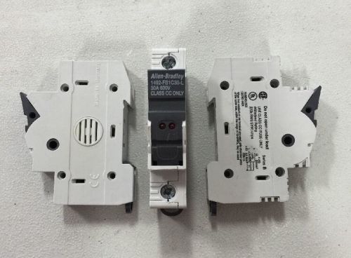 Lot of 3 allen-bradley 1492-fb1c30-l fuse holder 30a 600v class cc only series b for sale