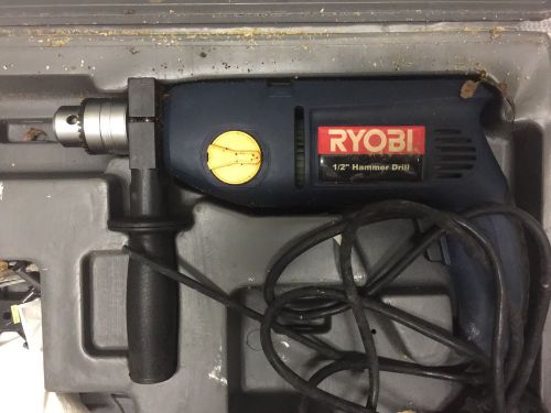 Ryobi hd501 1/2&#034; corded hammer drill in original case w/manual for sale