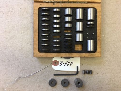 round gage space block set - 36pcs - steel - in wood case