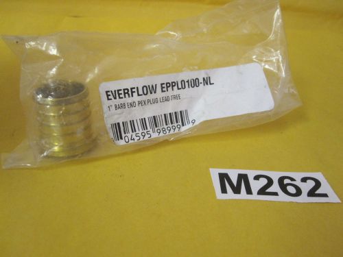 Everflow EPPL0100-NL Lead Free 1&#034; Pex Barb Brass Plug Lead FREE