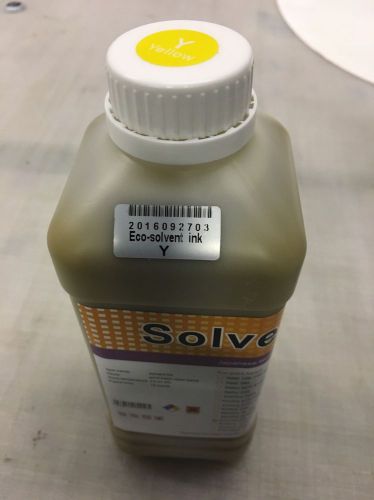 Eco Solvent ink YELOOW 1Liter Roland, Mimaki, Mutoh,Dx4 And DX5 Japanese Tech.