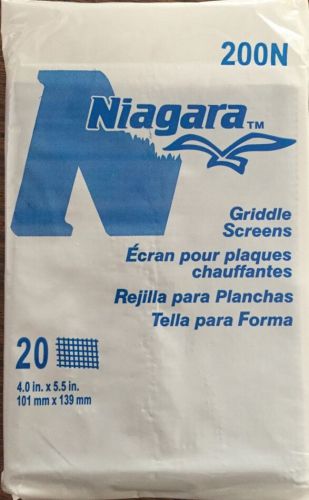 NIAGARA Griddle Screens 20 each 4 x 5 1/2 PART #200N NEW GRILL CLEANING