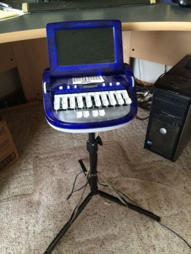 2015 Blue Diamante Steno Machine with stand and wheeled carrying case