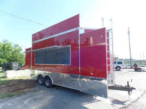 Concession trailer 8.5&#039; x 16&#039; red food event catering for sale