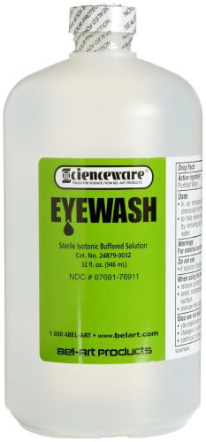 Bel-Art F24879-0032 Sterile Saline Eye Wash Solution Refill 1000ml