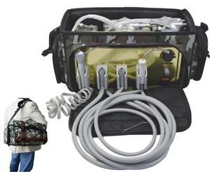 Portable Dental Unit BD401 Backpack Style Air Compressor Suction 3way Syringe