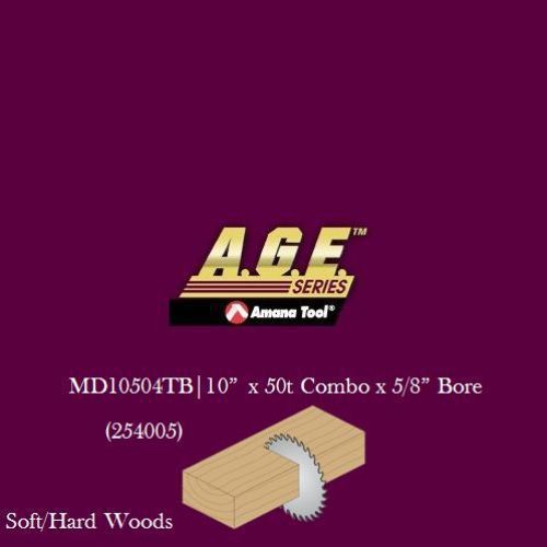 A.G.E. MD10504TB (254005) 10&#034; x 50T Combination x 5/8&#034; Bore Rip/Crosscut