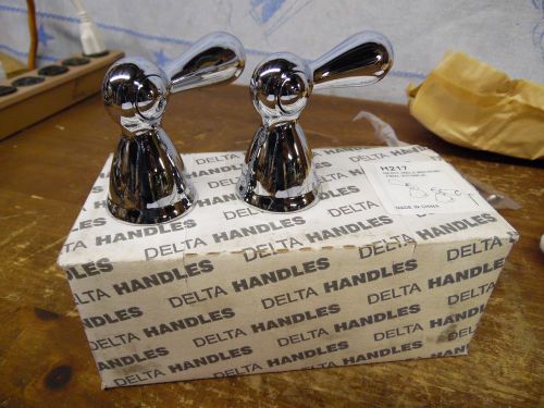Delta H217 Botanical Finial Faucet Handles Solid Brass Polished Chrome W/ Screws
