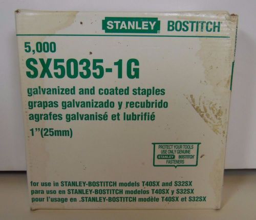 Stanley bostitch 5,000 pack galvanized staples sx5035-1g for model t40sx &amp; s32sx for sale