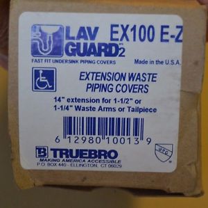 TRUEBRO LAV GUARD 2 EX100 E-Z 14&#034; EXTENSION WASTE PIPING COVER FOR 1 1/2 &amp; 1 1/4