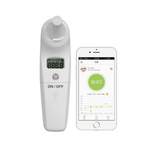Smart Bluetooth Infrared Ear thermometer monitor with APP for IOS Androidt