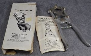 Ideal Band Castrator lambs, calves, goats, dogs metal good  vintage