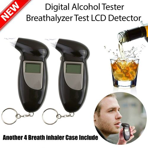 2X LCD DIGITAL POLICE ALCOHOL BREATH TESTER ANAL BREATHALIZER BREATHALYZER~JX