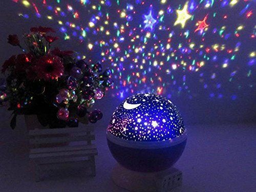 ZHOPPY USB / Battery Operated Moon and Star Light Projector Night Lights for and