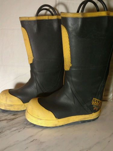 Ranger Firewalker rubber Boots Mens 9  Steel Toe Firefighter PPE Shoe Fit used