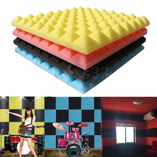 Soundproof Sound Stop Absorption Pyramid Studio Foam Sponge 19.7 x19.7 x1.4&#039;&#039;