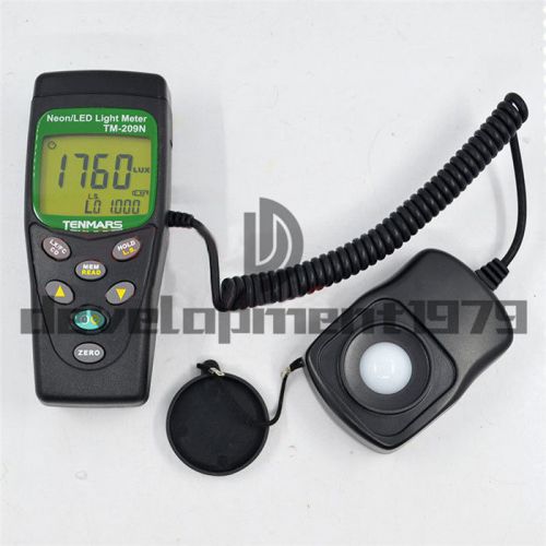 NEW TENMARS TM-209M LUX FC Meter Light Tester Multi-Color LED Light Intensity