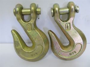 Clevis grab hook g70, zinc coated - 1/2&#034; - 1 lot of 2 hooks for sale