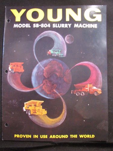 YOUNG SB-804 SLURRY MACHINE ORIGINAL SALES BROCHURE SLURRY SEAL INT. 1975