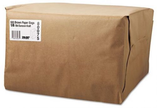 General - 1/6 52# Paper Bag, 52lb Kraft, Brown, 12 X 7 X 17, 500/Bundle SK1652